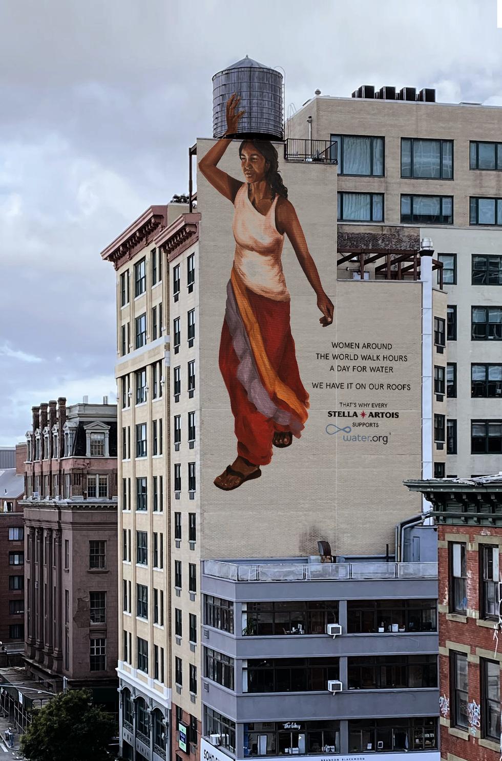 stella artois water art installation
