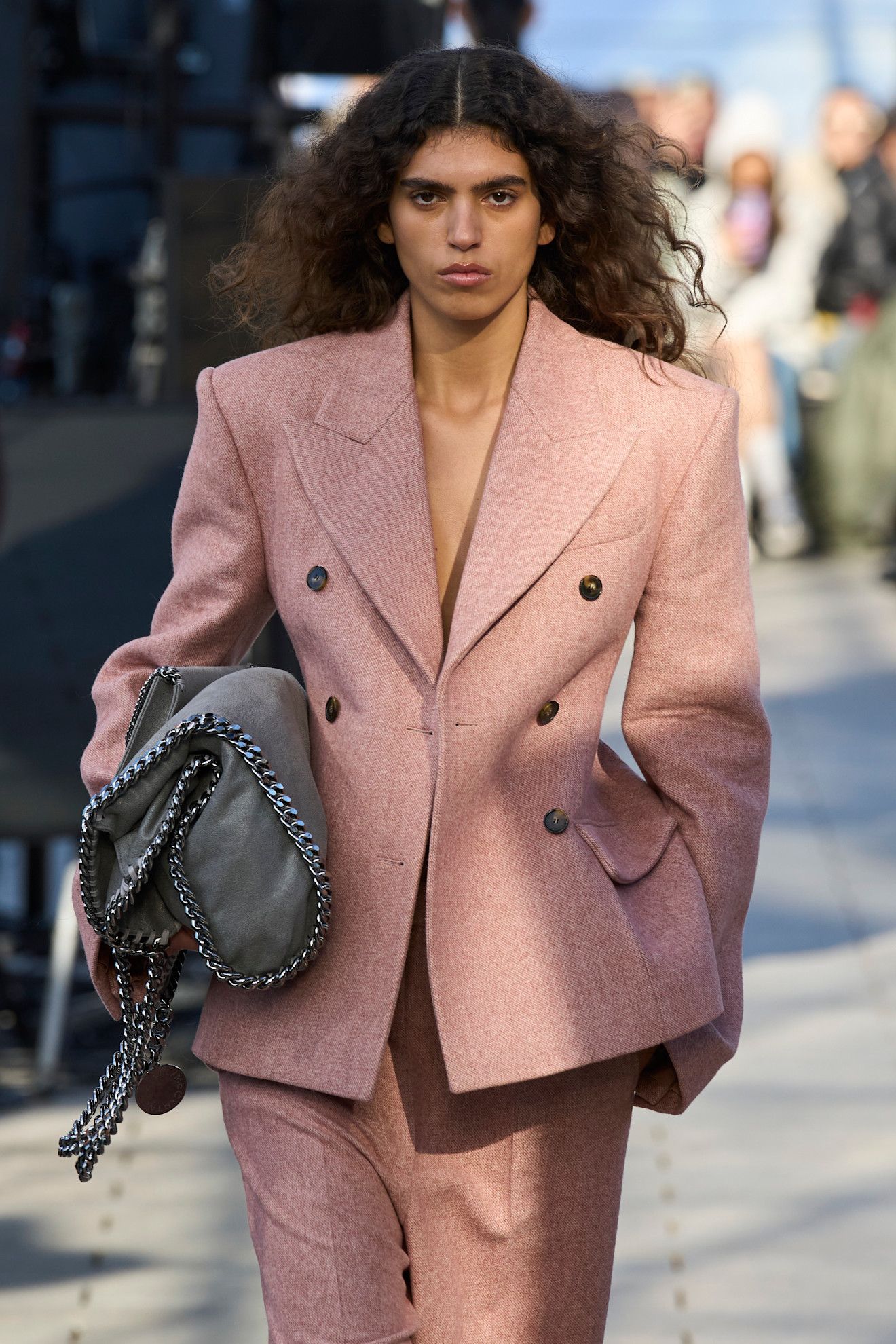 【関税込み】Stella McCartney ベージュ ダブルジャケット Women ベージュ オーバーサイズ ダブルジャケット | Stella