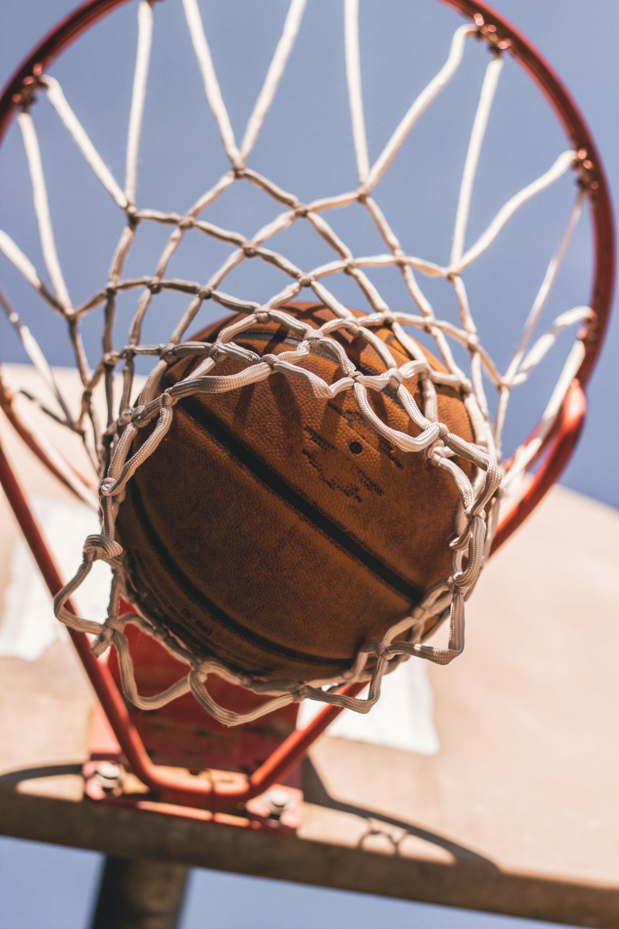 Basketball hoop, Net, Basketball, Team sport, Sports equipment, 