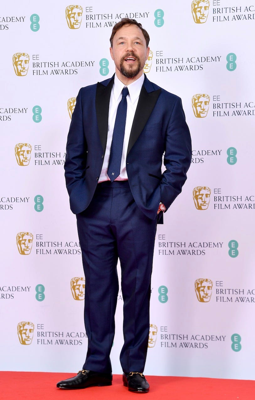 stephen graham poses in the winners room during the ee british academy film awards 2020 at royal albert hall on february 02, 2020 in london, england