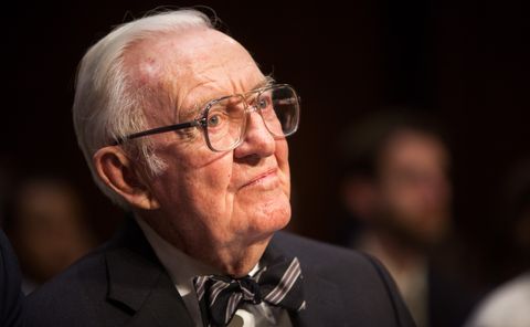 Former Supreme Court Justice John Paul Stevens Testifies To Senate Committee On Campaign Finance