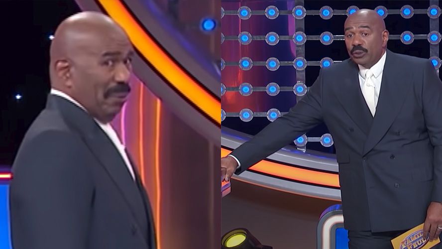 preview for Steve Harvey Reacts to Macklemore's Outfit on 'Celebrity Family Feud'
