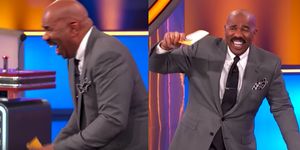 Steve Harvey Has an Epic Reaction to One 'Family Feud' Contestant's Answer