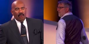 Steve Harvey’s Reaction to a 'Family Feud' Contestant Walking Off the Stage