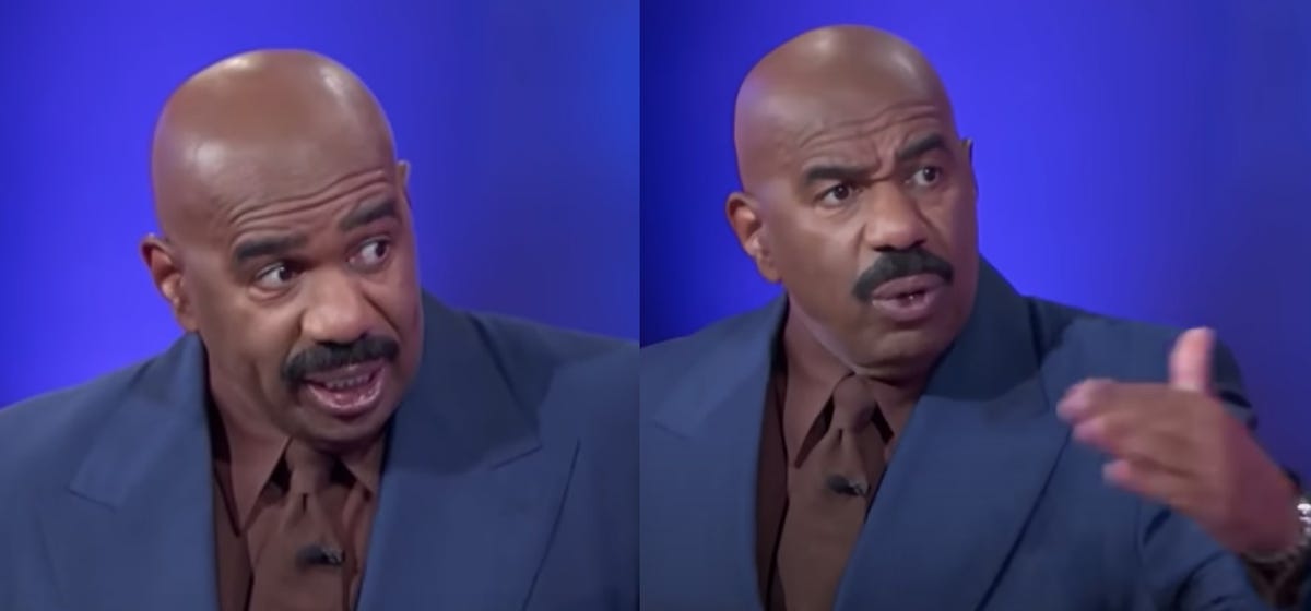 Steve Harvey Had the Best Reaction After Hearing a 'Family Feud ...