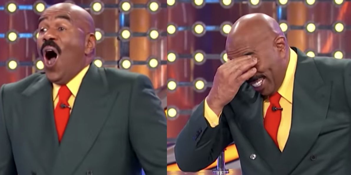 Watch Steve Harvey's Epic Reaction to a 'Family Feud' Contestant's Brutally  Honest Guess