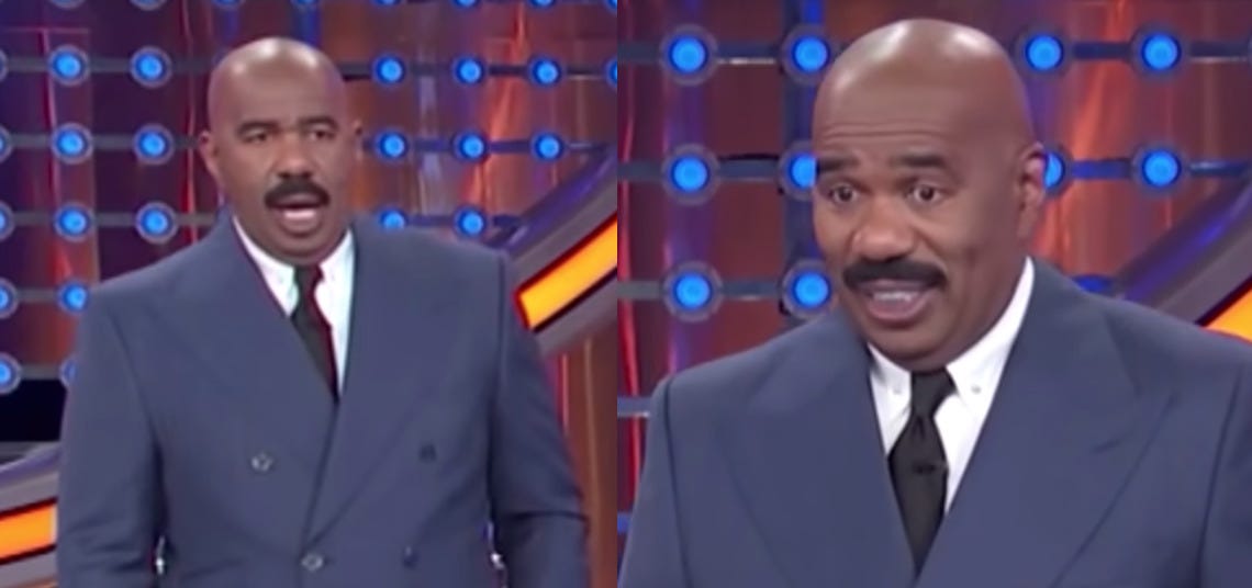 Steve Harvey Didn't Hold Back and Called Out a 'Family Feud' Contestant ...