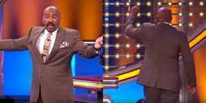 Steve Harvey Jokingly Walks Off the Stage of 'Family Feud' in New Clip