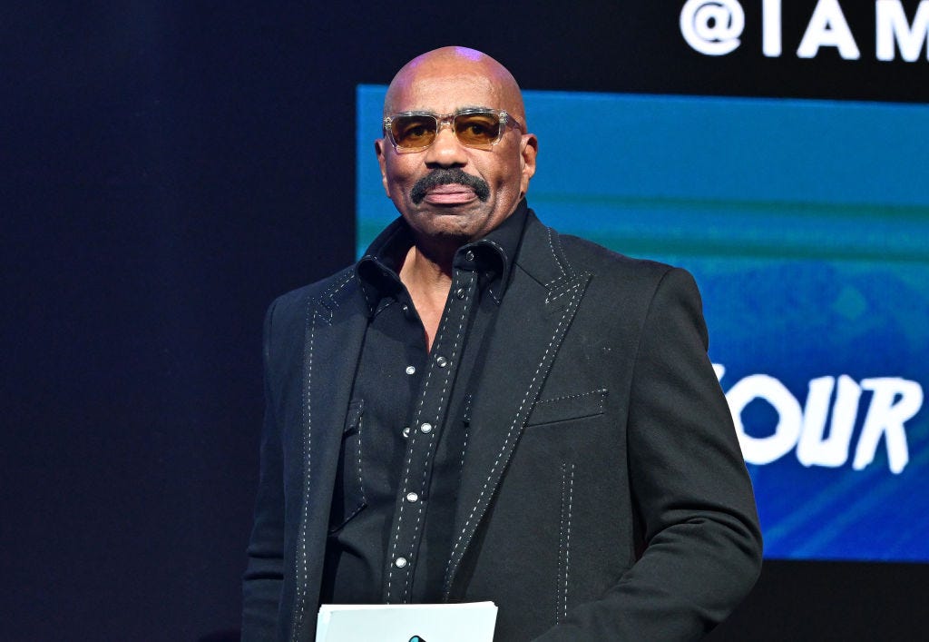 See 'Family Feud' Host Steve Harvey Choke Back Tears When Speaking