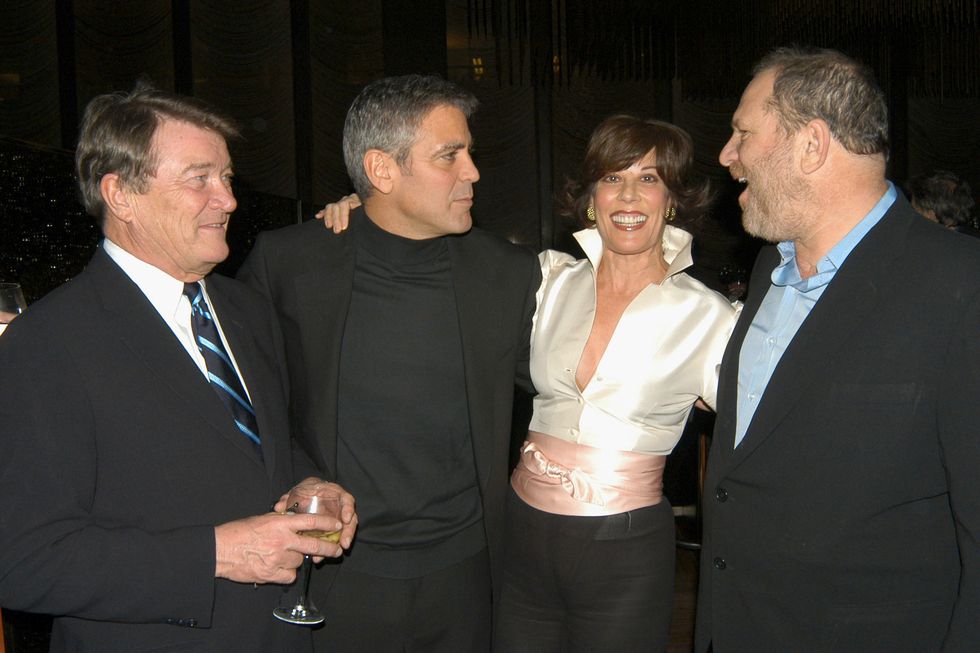 Steve Kroft, George Clooney, Peggy Siegal and Harvey Weinstein, 2006.