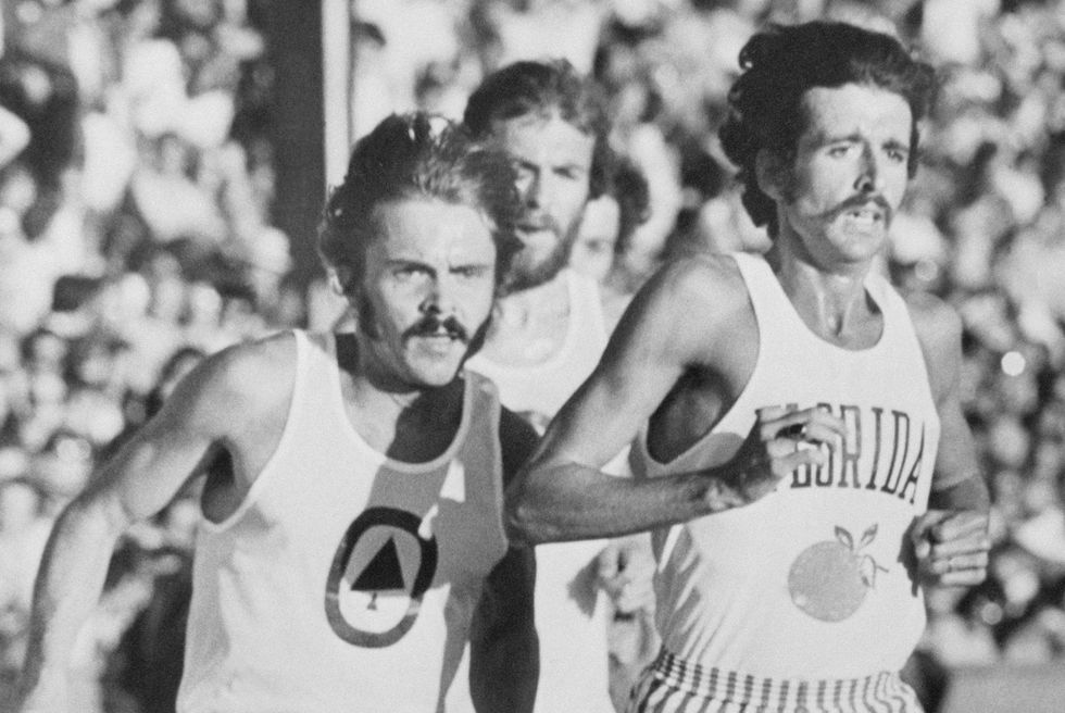 track star steve prefontaine leading race