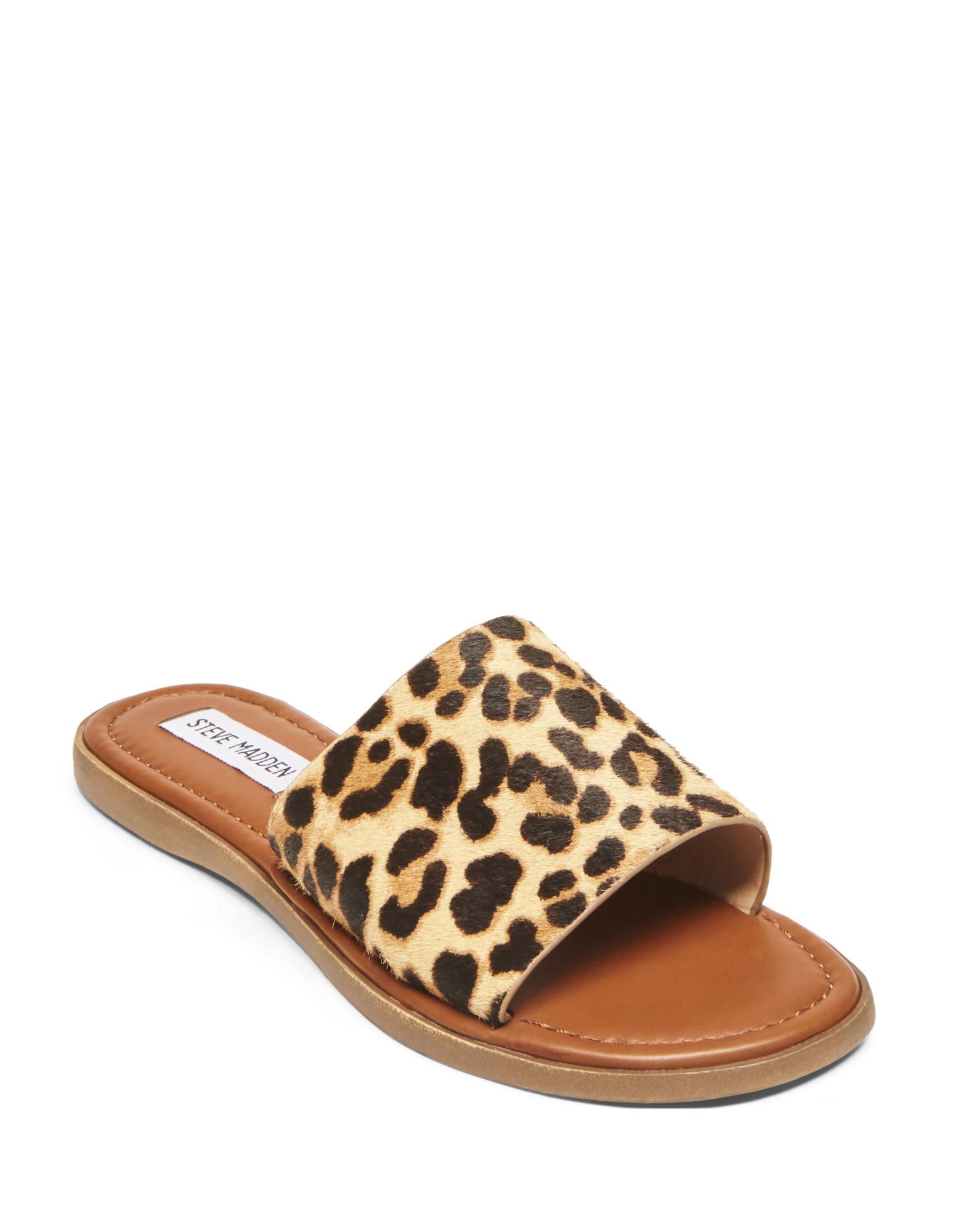 Steve madden leopard hot sale print slides