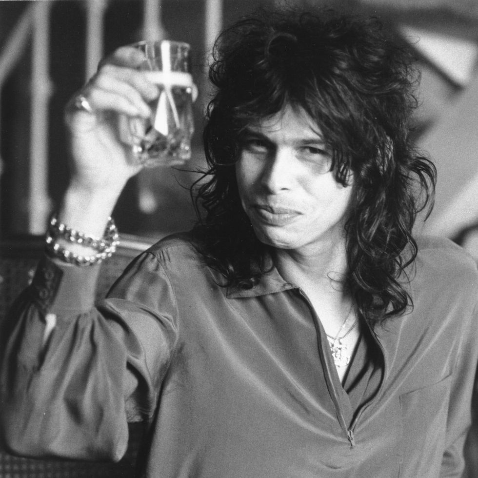 Steven Tyler: Steven Tyler raises a glass of ale in 1979. (Photo by Chris Walter/WireImage)