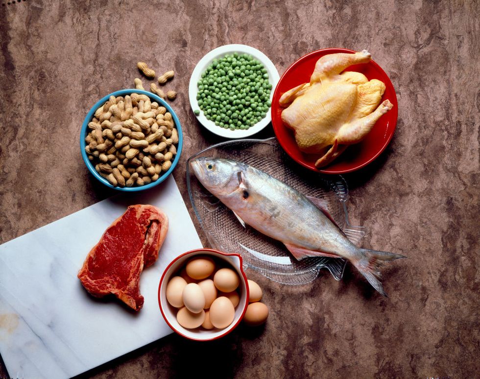 still life of protein foods