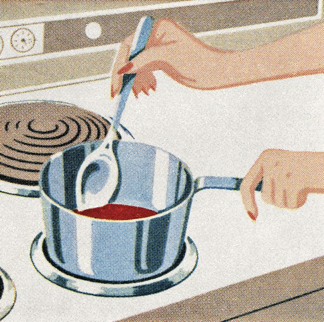 stirring liquid on the stove