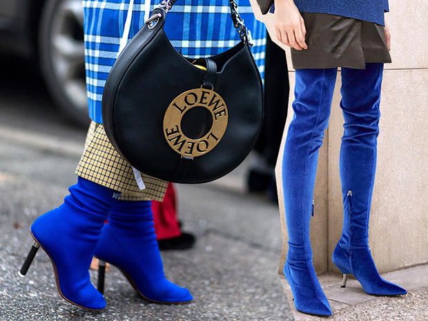 Blue, Jeans, Street fashion, Footwear, Cobalt blue, Denim, Leg, Electric blue, Plaid, Fashion, 