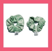 stocking stuffers for women- glossier balm dotcom trio and sienna naturals silk scrunchies in morning green stocking stuffers for women glossier balm dotcom trio and sienna naturals silk scrunchies in morning green