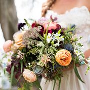 Dress, Petal, Flower, Strapless dress, Bouquet, Bridal clothing, Bride, Cut flowers, Floristry, Flower Arranging, 