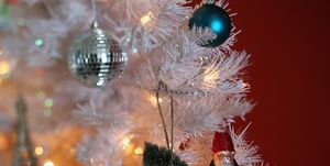 Christmas tree, Christmas ornament, Tree, Christmas, Christmas decoration, Christmas lights, Event, Interior design, Plant, Ornament, 