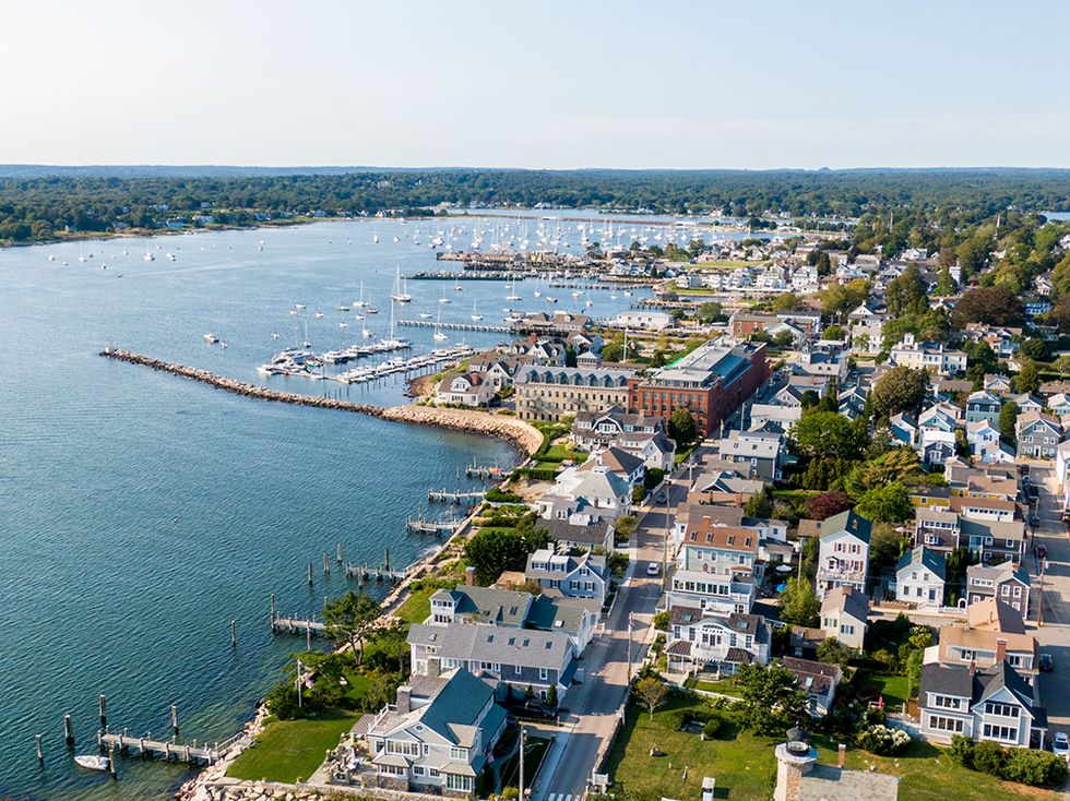 aerial view of stonington connecticut