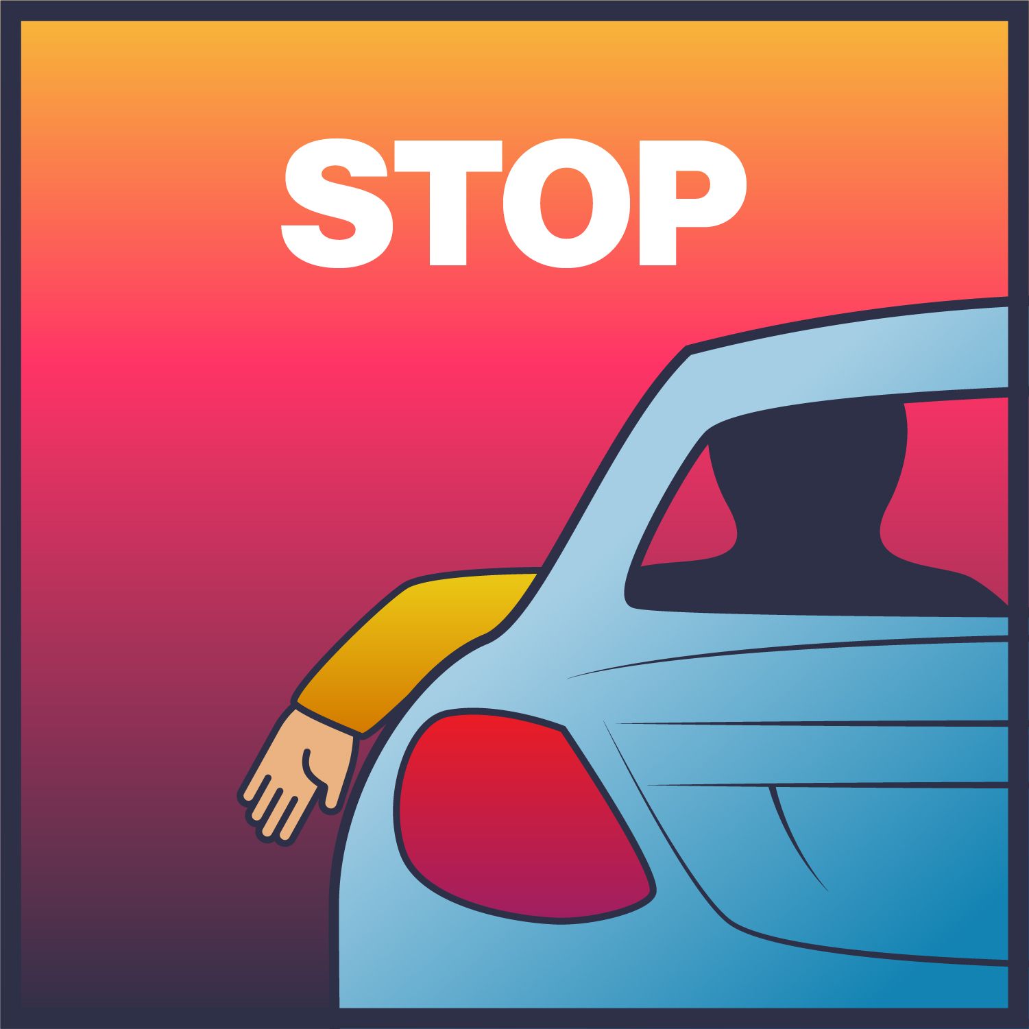 stop hand signal driving