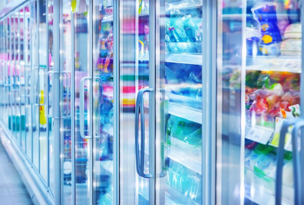 Store refrigerator in freezer aisle