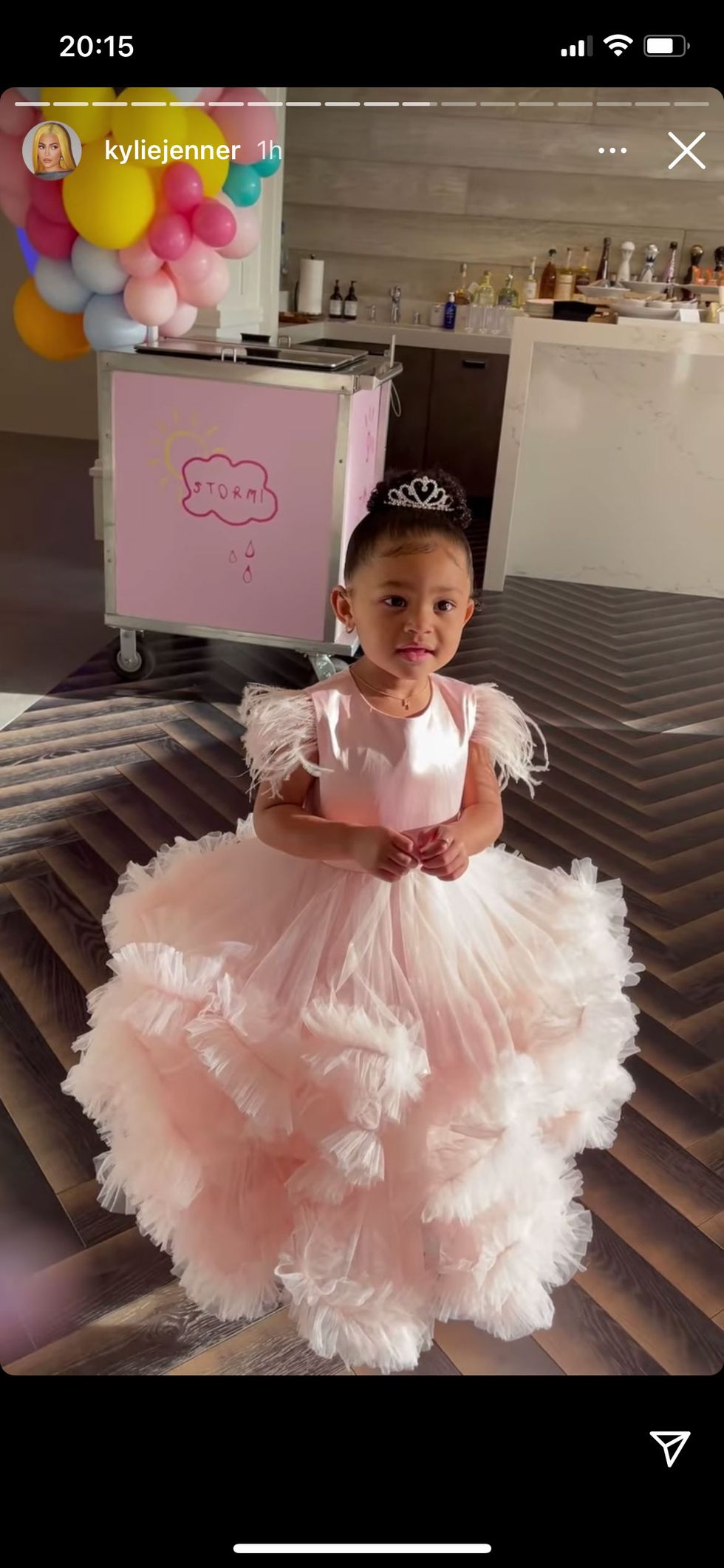 stormi in her third princess dress
