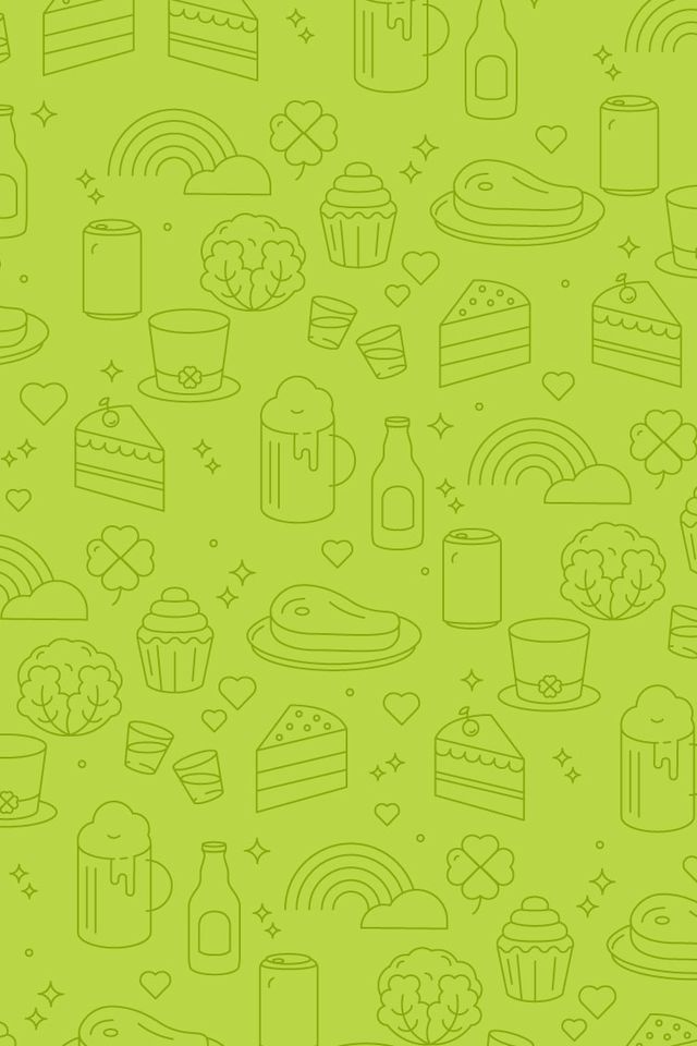 st patricks day pattern with foods