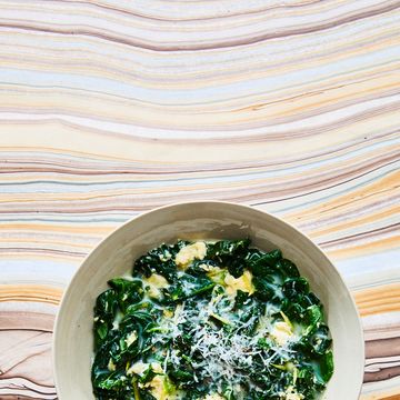 stracciatella soup with tuscan kale and spinach