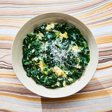 stracciatella soup with tuscan kale and spinach