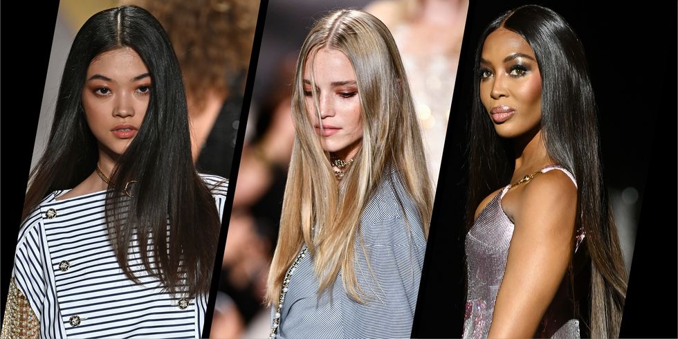 Straight hair trend 2022 - Hair straighteners at the ready