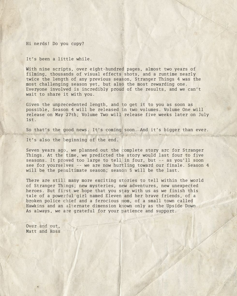 stranger things letter