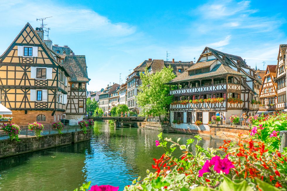 strasbourg traditional half timbered houses in la petite france