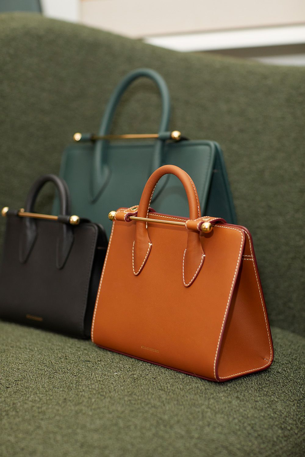 Strathberry midi outlet tote tri colour