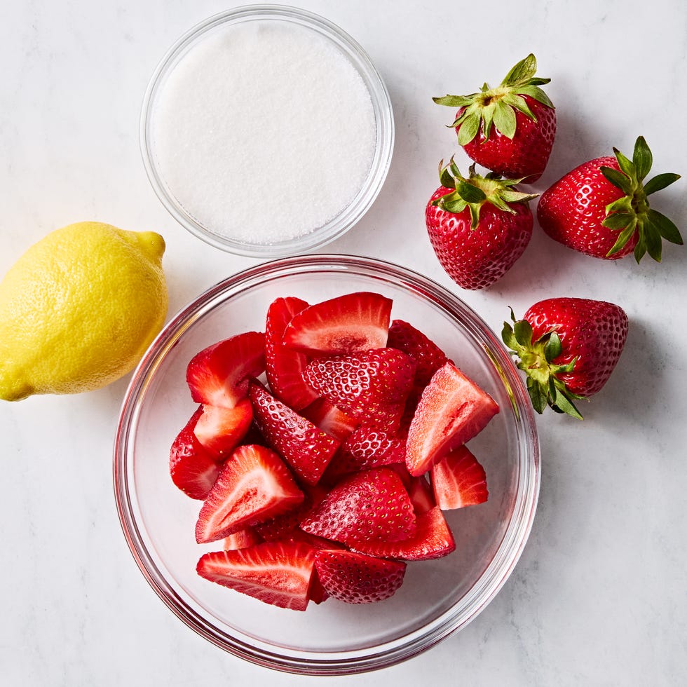 strawberries and cream semifreddo
