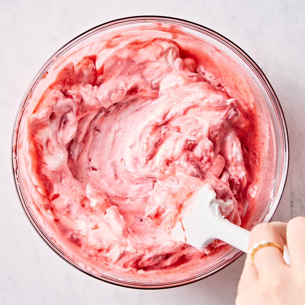 strawberries and cream semifreddo
