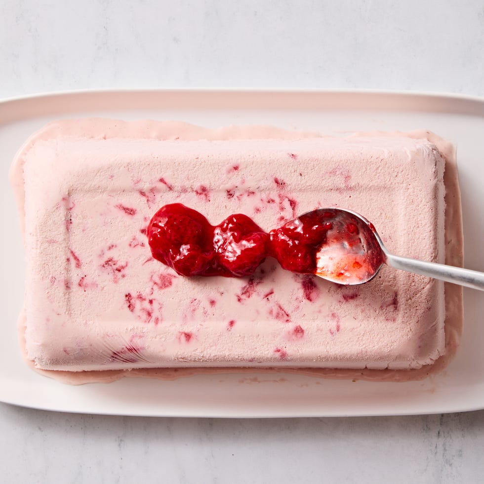 strawberries and cream semifreddo
