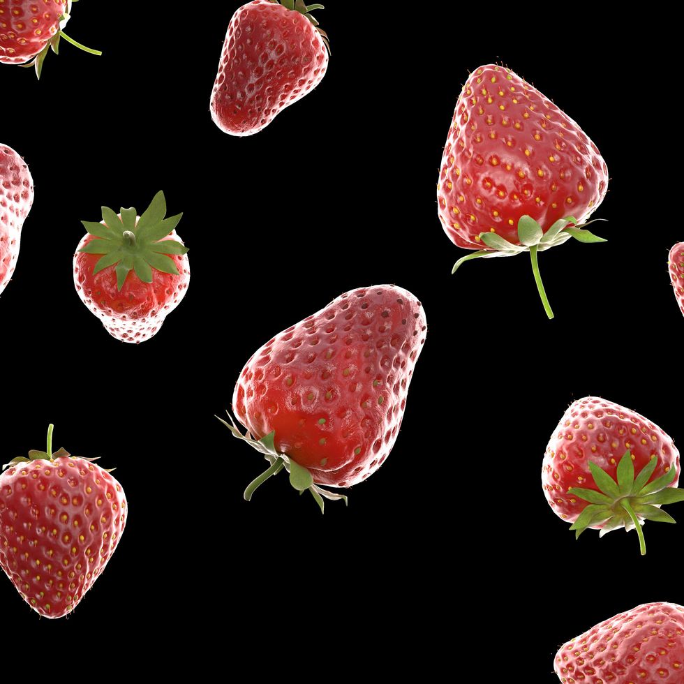 strawberries, illustration