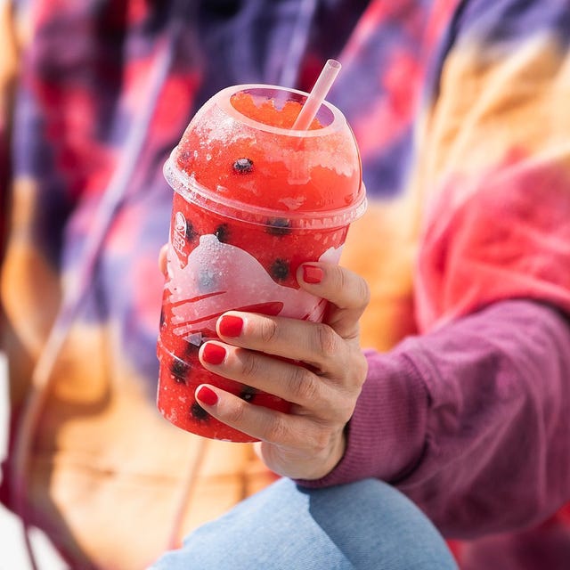 Red, Finger, Hand, Ice pop, Food, Plant, Flesh, Drink, Thumb, Frozen dessert, 