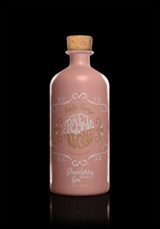 Liqueur, Product, Drink, Bottle, Pink, Glass bottle, Liquid, Distilled beverage, Cream liqueur, 