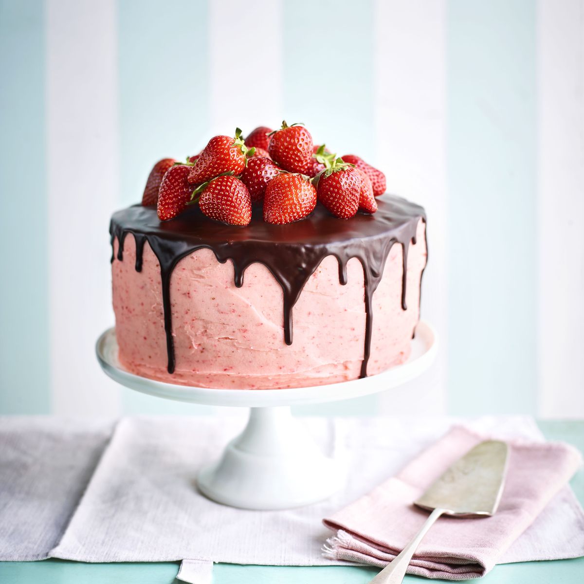 Strawberry chocolate celebration cake