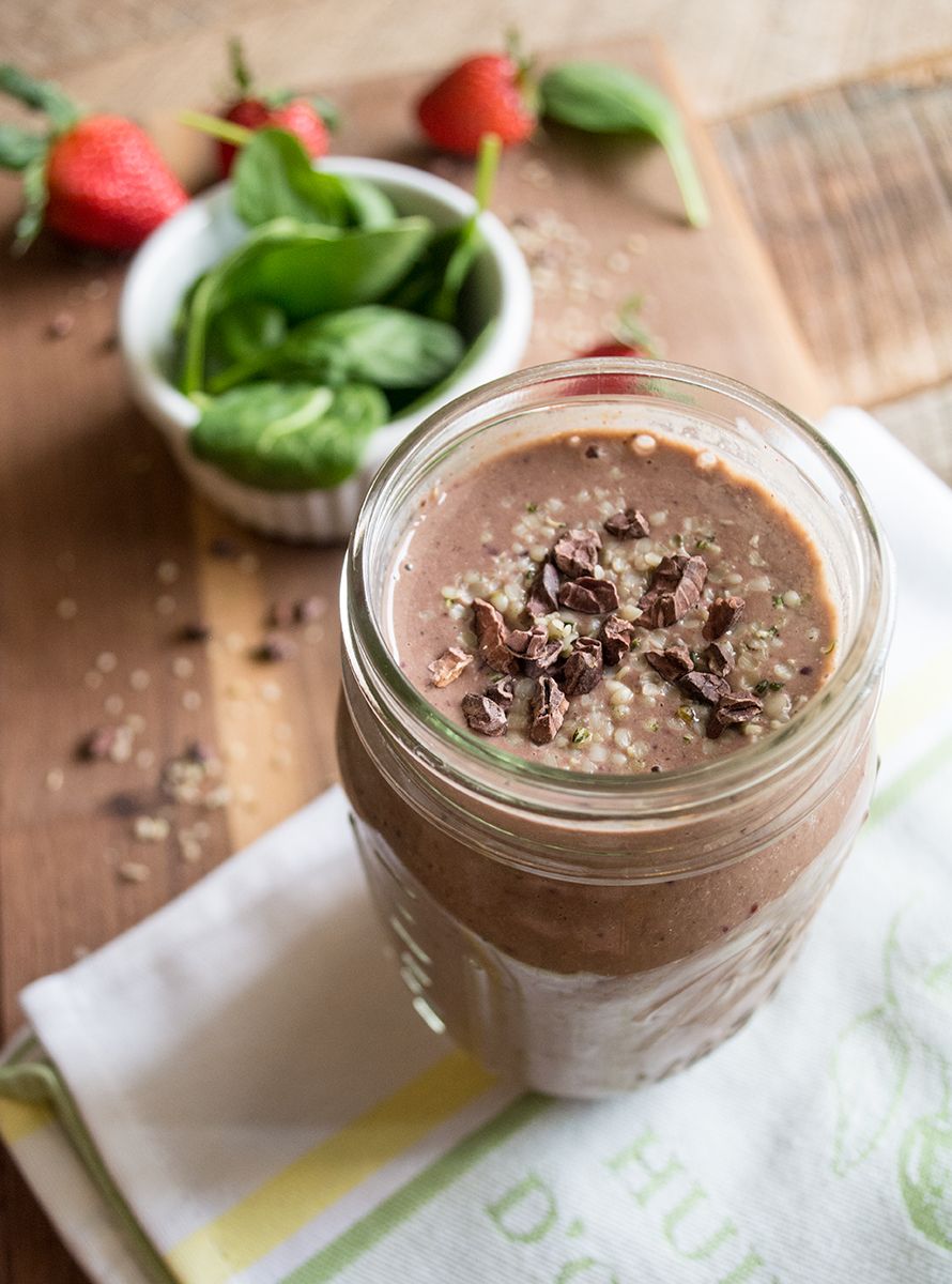 15 Healthy Strawberry Smoothies How To Make A Berry Smoothie Strawberry Chocolate Green Smoothie9 1549476844
