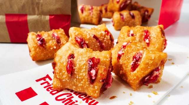 kfc strawberry and cream pie poppers