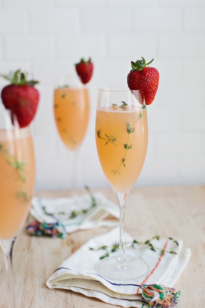 strawberry grapefruit mimosa