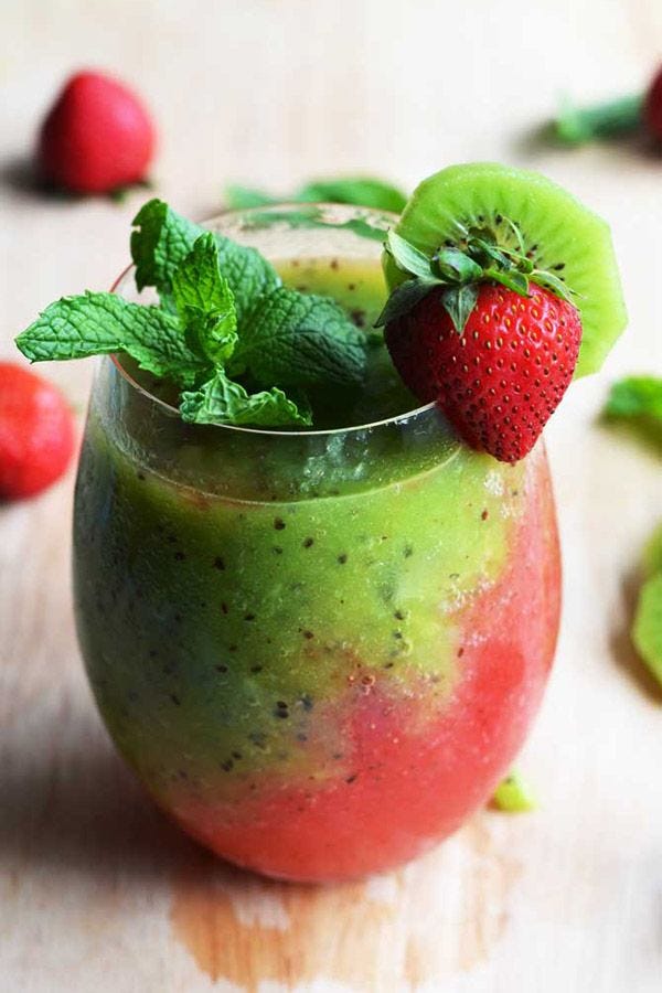 Food, Drink, Smoothie, Health shake, Fruit, Superfood, Juice, Non-alcoholic beverage, Cocktail garnish, Plant, 