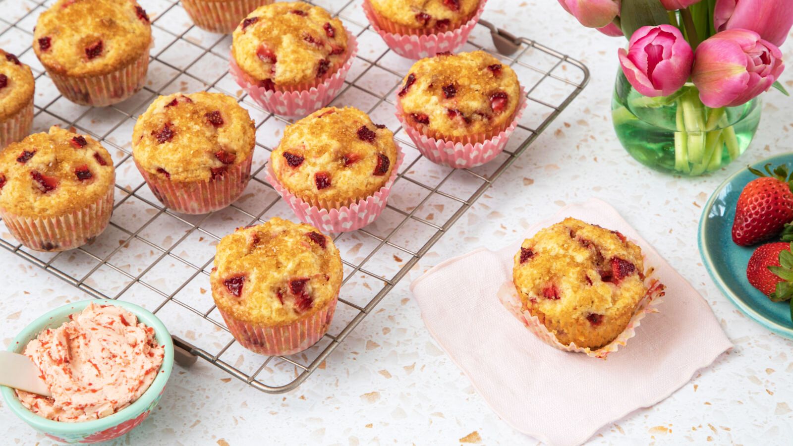 Price Chopper - Savor spring strawberries with this sweet Strawberry Muffin  recipe, perfect for an easy breakfast option! 🍓