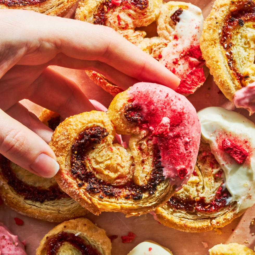 strawberry palmier dipped in chocolate