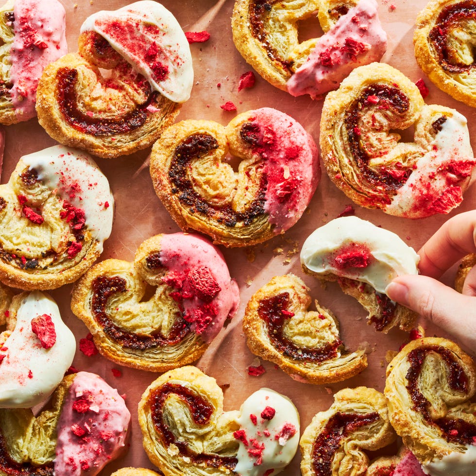 strawberry palmier dipped in chocolate