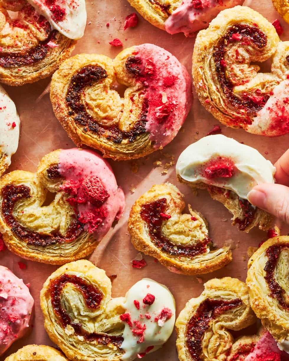 strawberry palmier dipped in chocolate
