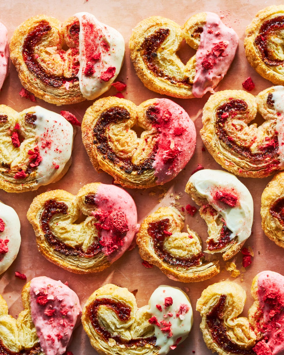 strawberry palmier dipped in chocolate